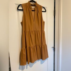Amanda Uprichard Sleeveless Saffron Dress in Faux Leather